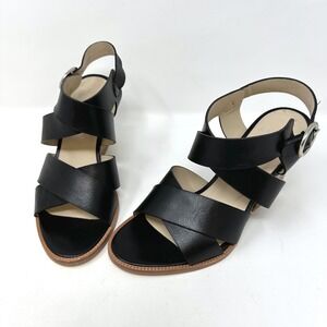 Anaki‎ Paris Strappy Stacked Block Heel Sandals Black Size 37